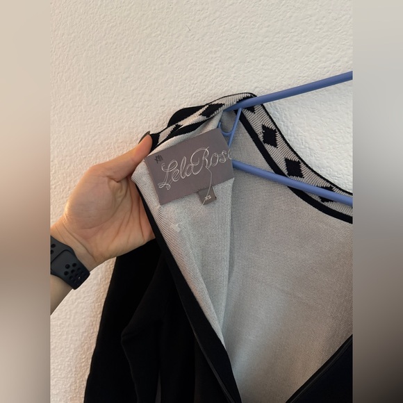 Lela Rose black and white long sleeve knit dress - Picture 3 of 15